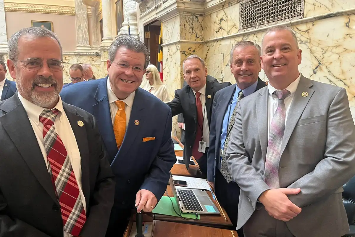Senator Mike McKay on the Maryland Senate floor during the 2026 session